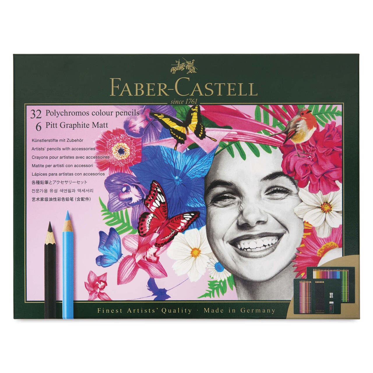 Faber-Castell Polychromos & Pitt Graphic Matte Gift Set - Assorted Colors, Set of 40